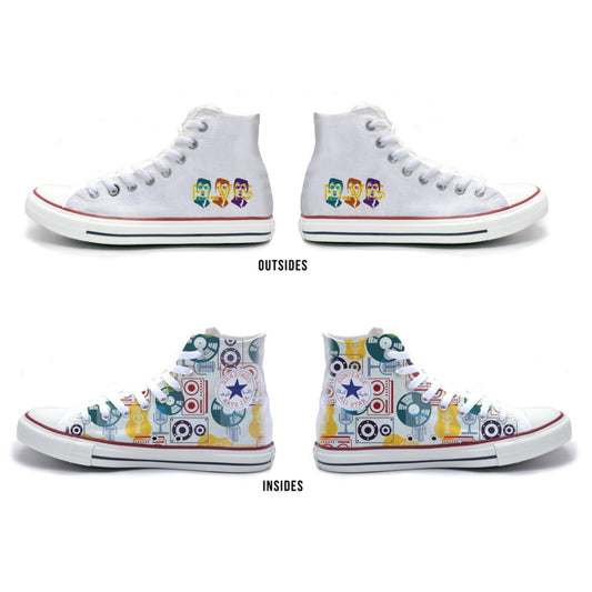 Elvis Presley Vinyl & Vintage Beat Converse High Top Sneakers - A Shop Elvis Exclusive