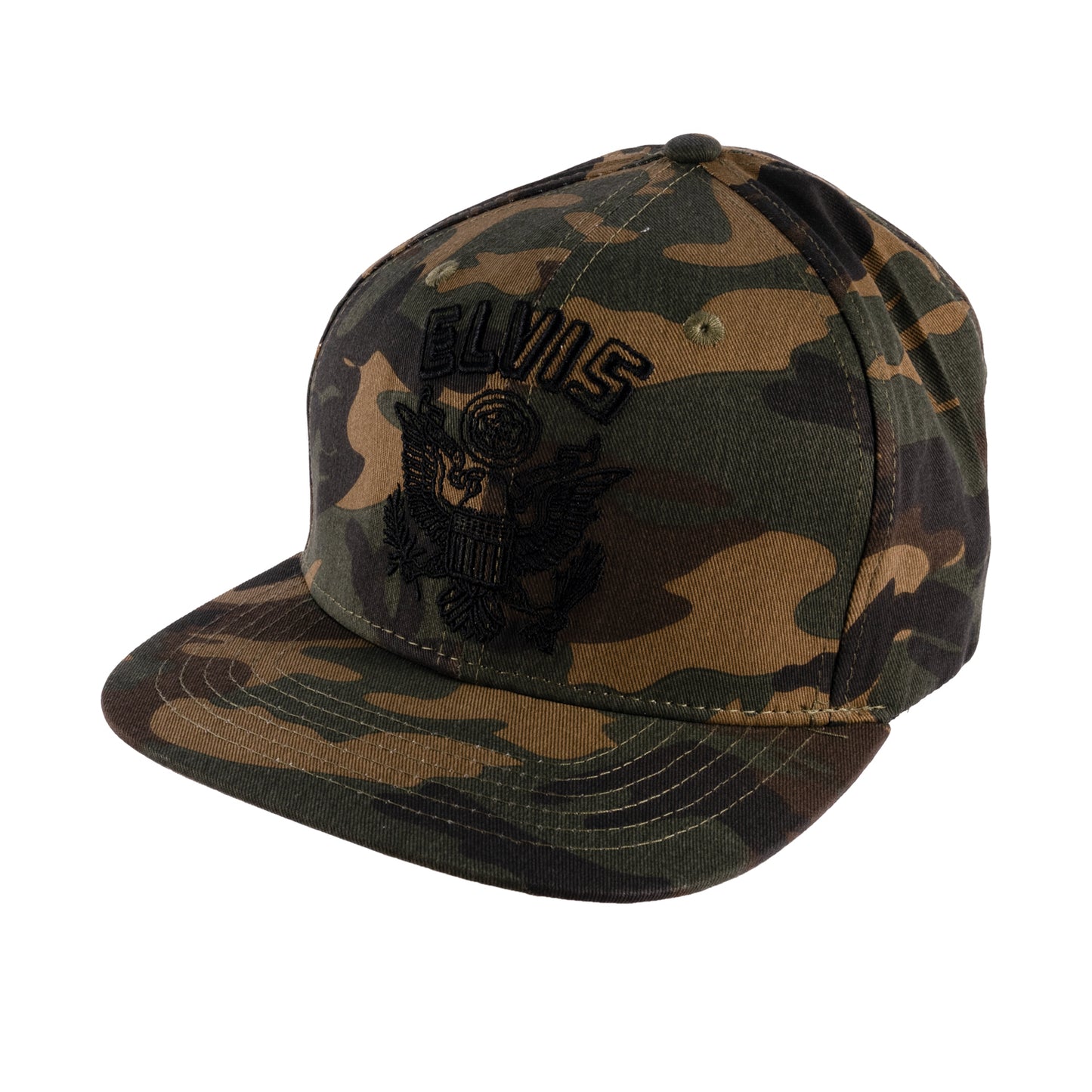 Elvis Army Camouflage Snap Back Hat