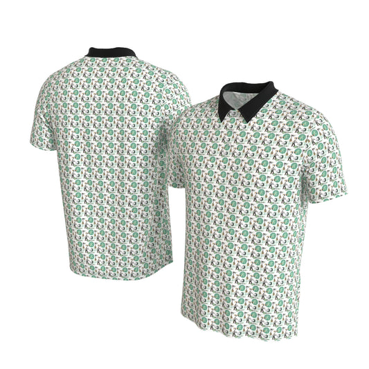 ELVIS Green Motif Repeat Polo