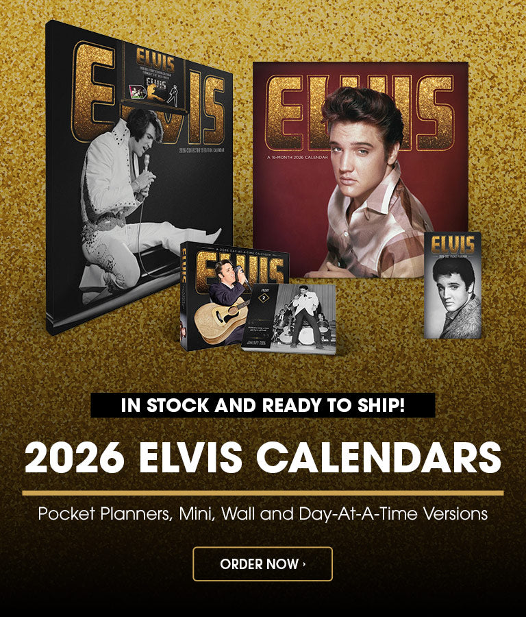 In stock and ready to ship! 2026 Elvis calendars. Order now.