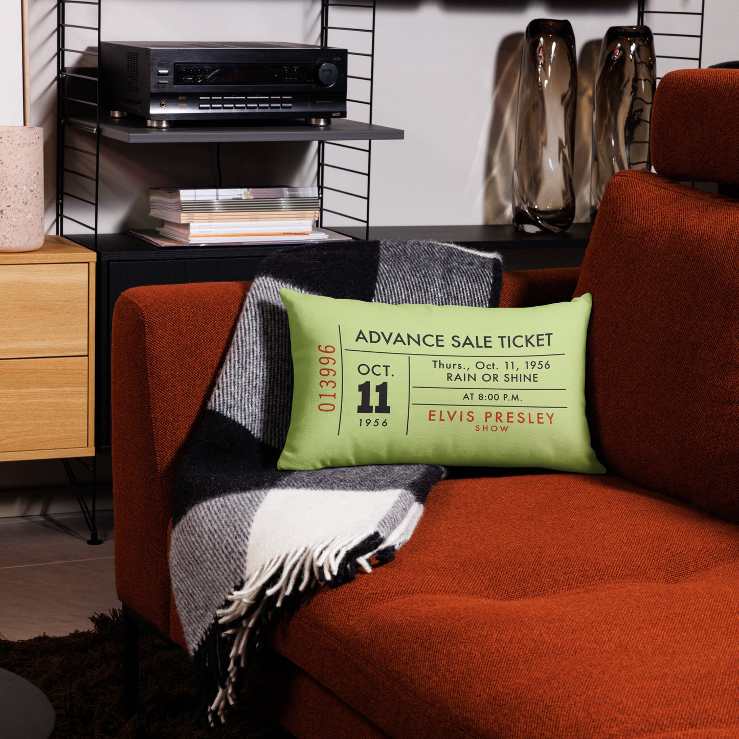 Elvis Cotton Bowl 1956 Ticket Pillow