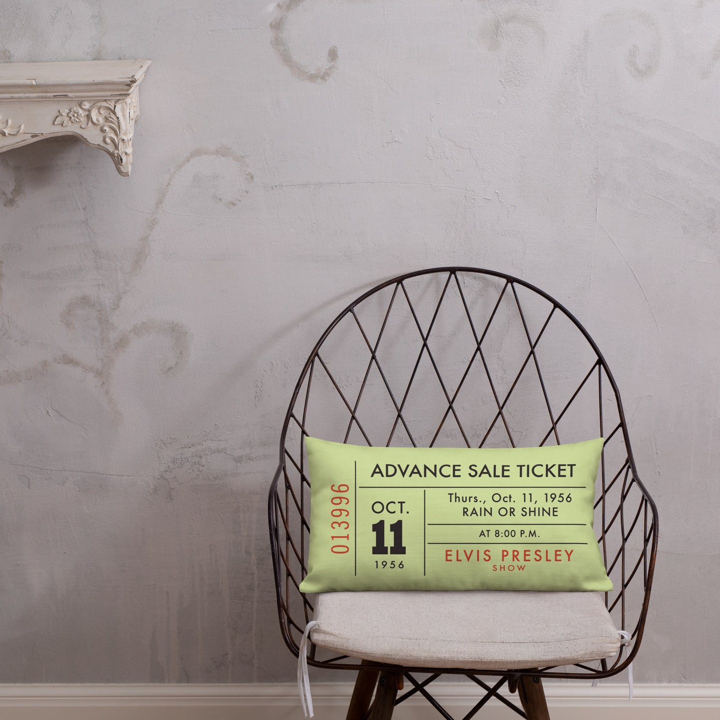 Elvis Cotton Bowl 1956 Ticket Pillow