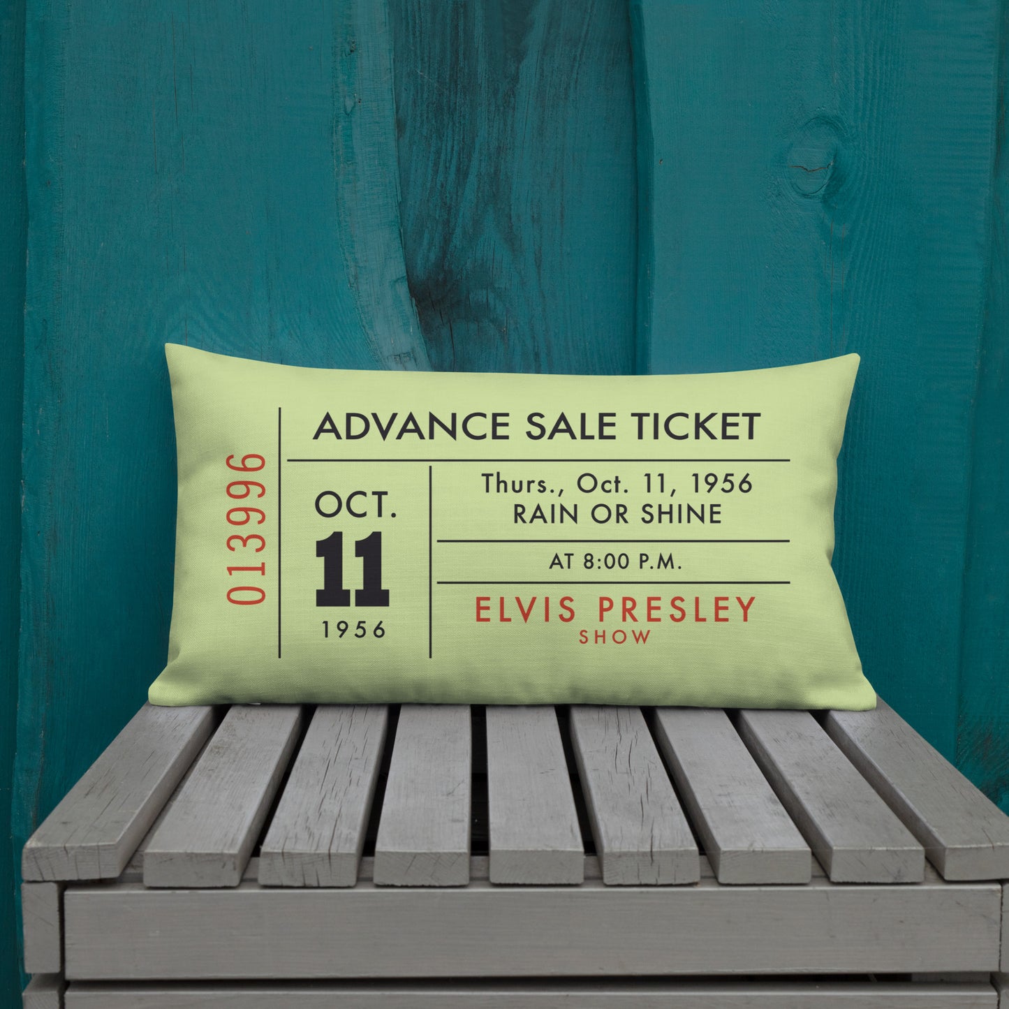 Elvis Cotton Bowl 1956 Ticket Pillow