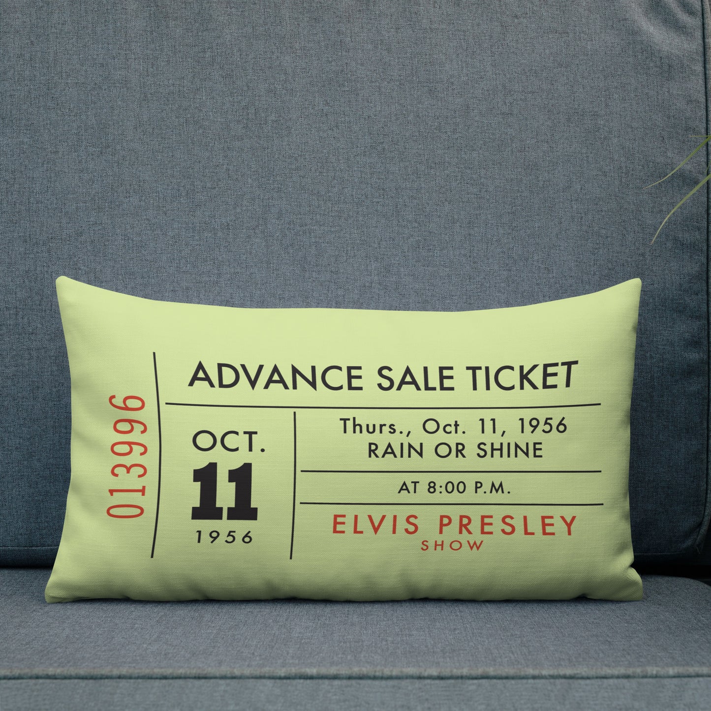 Elvis Cotton Bowl 1956 Ticket Pillow