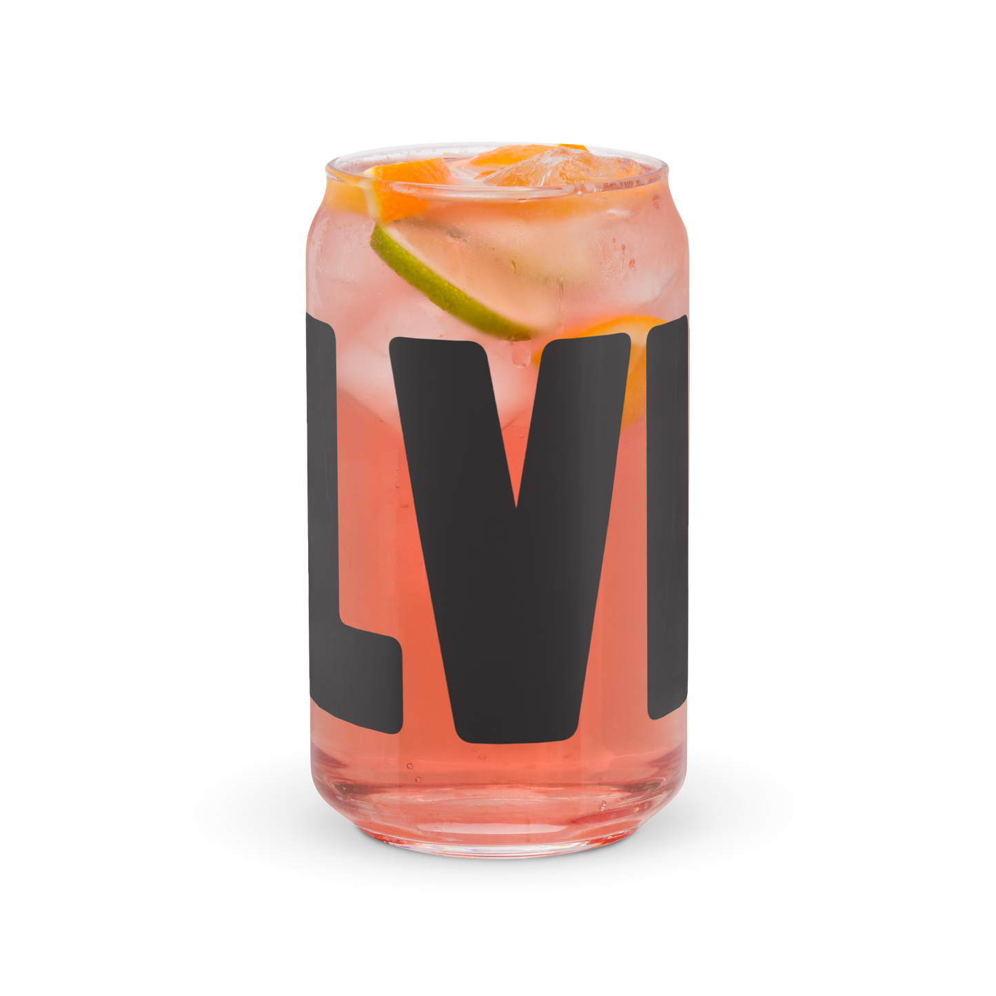 Elvis Black Name Can-Shaped Glass