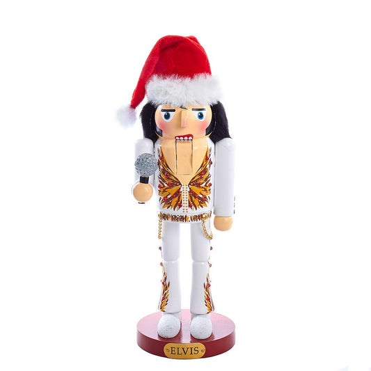 Elvis Flames Jumpsuit Nutcracker - 11"