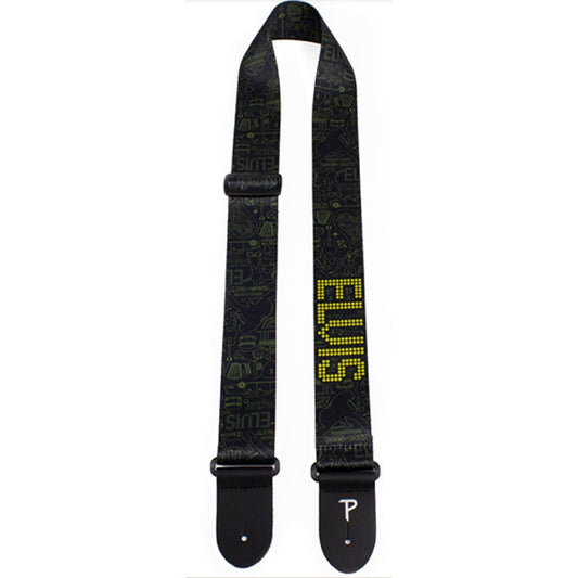 Elvis Gold Silhouette Guitar Strap