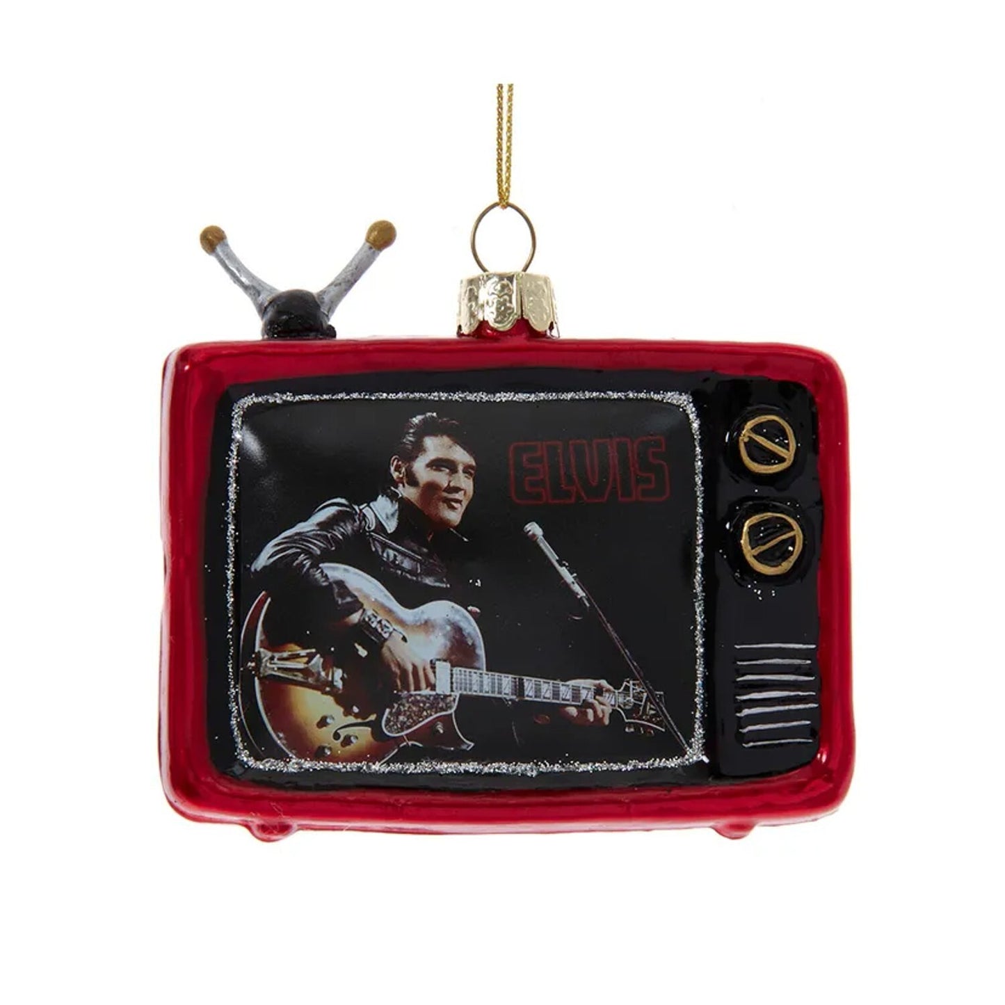 Elvis 3.5" Glass TV Ornament